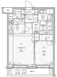 ザ・プレミアムキューブジー大崎 306 間取り図