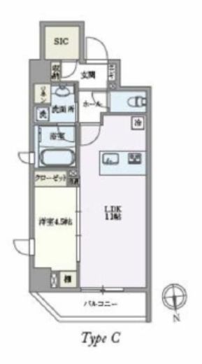 パセオ上野御徒町 204 間取り図