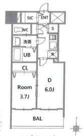 グローベル新大久保マスターズゲート 3階 間取り図