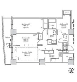 アクティ汐留 1812 間取り図