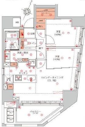 ハーモニーレジデンス千代田岩本町 902 間取り図