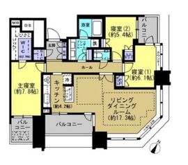 スカイズタワー＆ガーデン 43階 間取り図