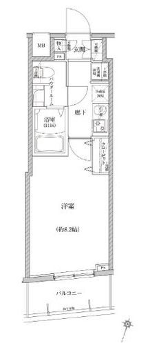 リルシア門前仲町 702 間取り図