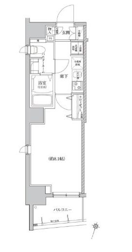 リルシア門前仲町 401 間取り図