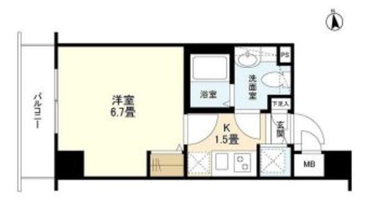 グランド・ガーラ三田 6階 間取り図