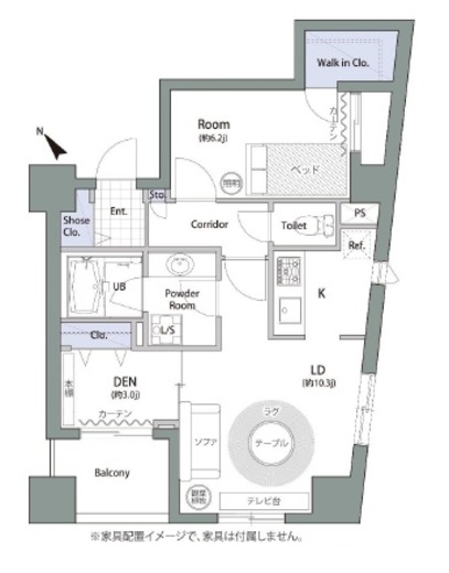 アムス八丁堀1 1002 間取り図