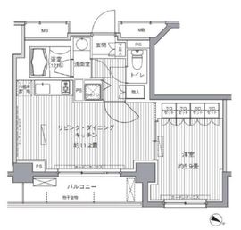 ヒューリックレジデンス茗荷谷 308 間取り図