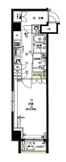 フィース水天宮前 6階 間取り図