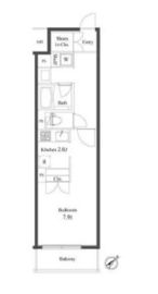 プライマル小石川 413 間取り図