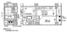 東雲キャナルコートCODAN 18-1208 間取り図