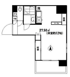 アクシア新宿御苑 12階 間取り図