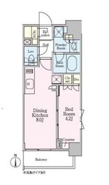 クレストコート白金高輪 304 間取り図