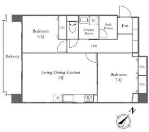 LaSante一番町 3F1 間取り図