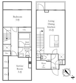 THE LUDLOW NAKAMEGURO 203 間取り図