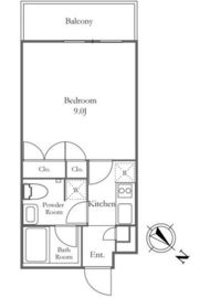 THE LUDLOW NAKAMEGURO 402 間取り図