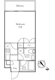 THE LUDLOW NAKAMEGURO 403 間取り図