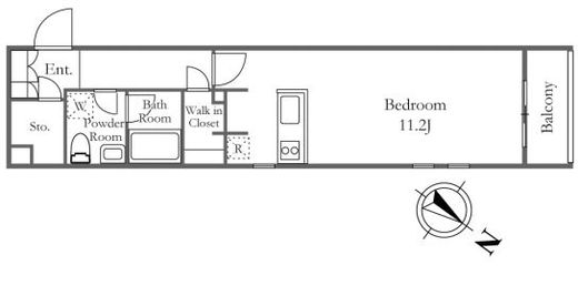 THE LUDLOW NAKAMEGURO 308 間取り図