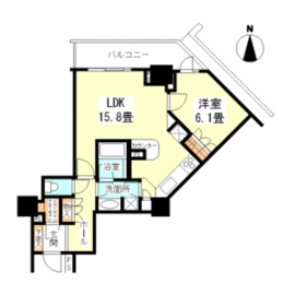 ラグナタワー 6階 間取り図