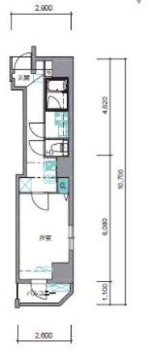 ルイ・ステージ浅草 302 間取り図