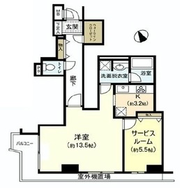 セザールスカイリバー 2階 間取り図