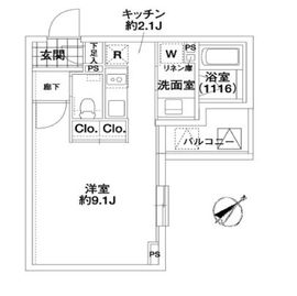 エルスタンザ代々木 214 間取り図