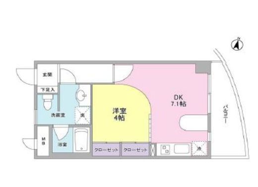 ボヌール都立大学壱番館 208 間取り図
