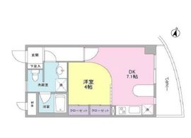 ボヌール都立大学壱番館 208 間取り図