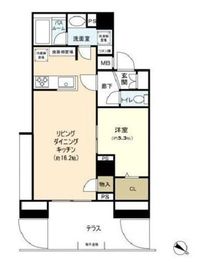 オープンレジデンシア新宿余丁町 1階 間取り図