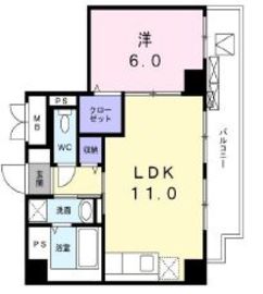 グロリア南青山 402 間取り図