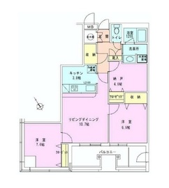 茅場町タワーレジデンス 2106 間取り図
