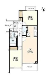 プレスティージュ目黒東山 2階 間取り図