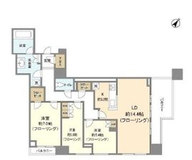 クロスエアタワー 34階 間取り図