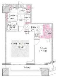 コンシェリア西新宿タワーズウエスト 18階 間取り図