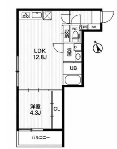 モアリッシェル代官山青葉台 202 間取り図