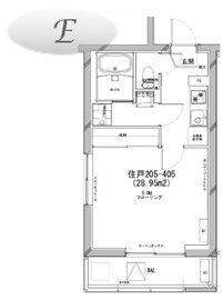 モアリッシェル代官山青葉台 405 間取り図