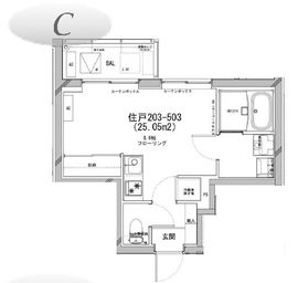 モアリッシェル代官山青葉台 503 間取り図