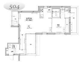 モアリッシェル代官山青葉台 504 間取り図