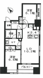 ピアース乃木坂 12F1 間取り図