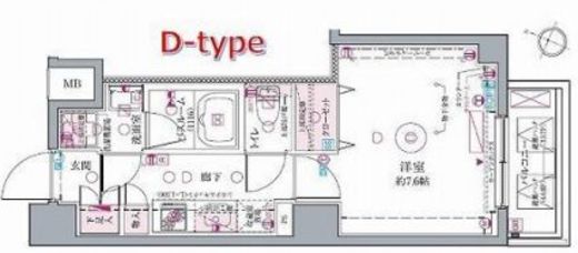 クレヴィスタ代田橋 7階 間取り図