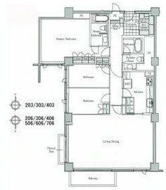 王子ホームズ青山 306 間取り図