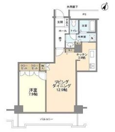 トルナーレ日本橋浜町 21階 間取り図