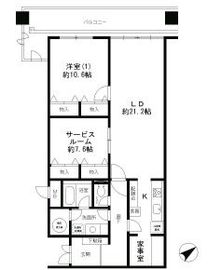 西新橋アルファレジデンス 1403 間取り図