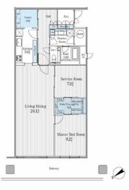 西新橋アルファレジデンス 1503 間取り図