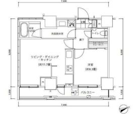 パークキューブ愛宕山タワー 203 間取り図