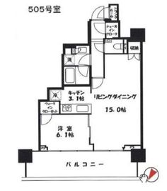 ザ・コート神宮外苑 5階 間取り図