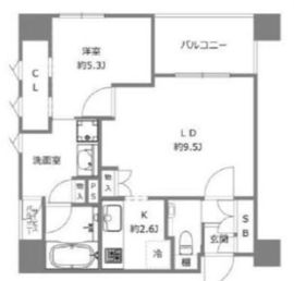 クレヴィアタワー大井町ザレジデンス 16階 間取り図