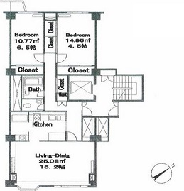 南青山第一マンションズ 7階 間取り図