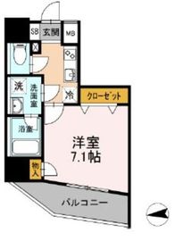 Aoiレジデンス早稲田 401 間取り図