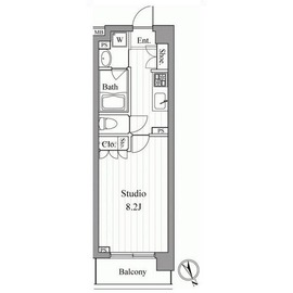 エスティメゾン目黒 209 間取り図