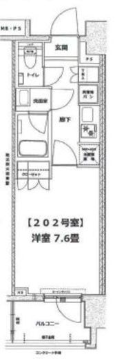 オープンレジデンシア清澄白河 2階 間取り図